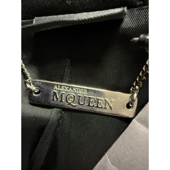 Alexander McQueen Double-Breasted Asymmetrical Black Coat - Picture 14 of 15